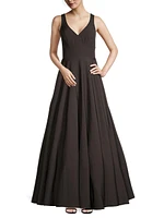 Tailored V-Neck Ballgown