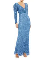 Sequined Sheath Gown