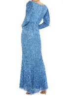 Sequined Sheath Gown