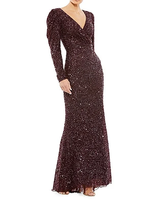 Sequined Sheath Gown