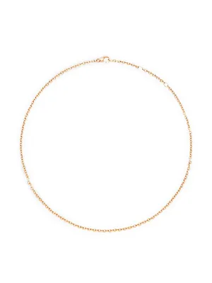 18K Rose Gold Chain Necklace