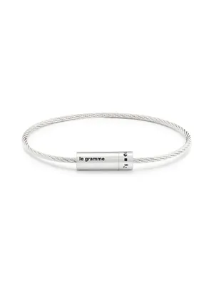 7G Polished Sterling Silver Cable Bracelet