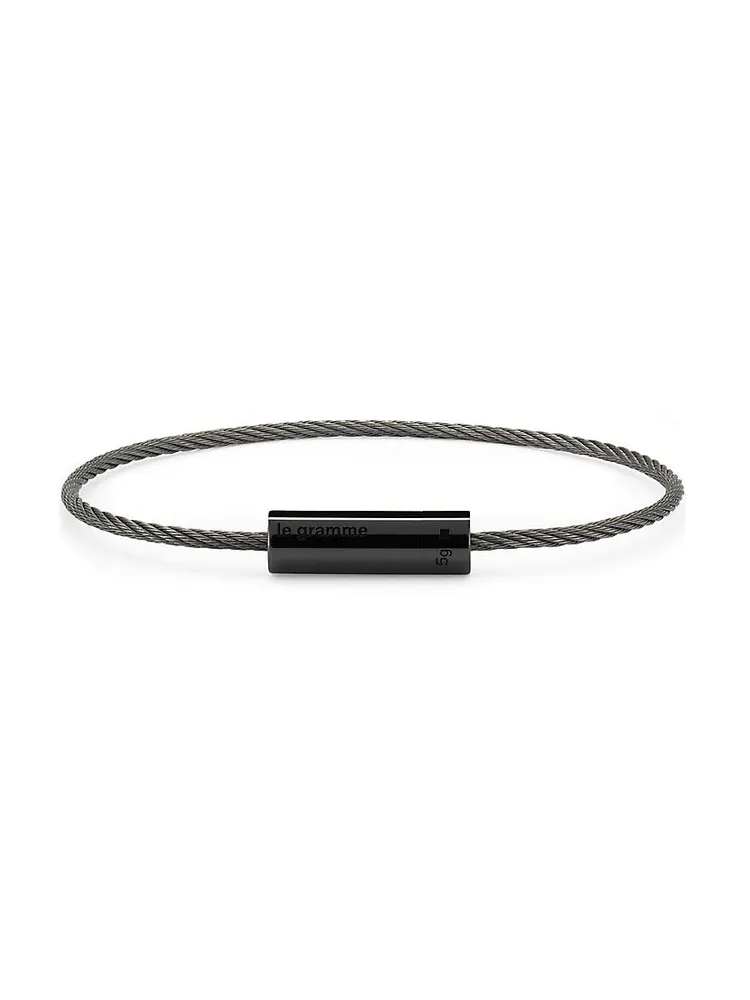 Unisex 5G Polished Ceramic Cable Bracelet