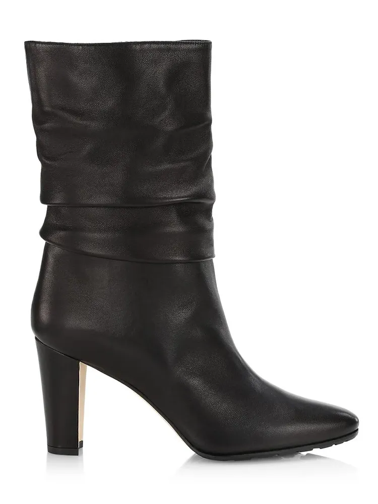 Calasso 90MM Ruched Leather Boots