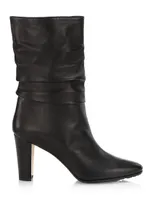 Calasso 90MM Ruched Leather Boots