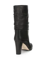 Calasso 90MM Ruched Leather Boots