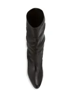 Calasso 90MM Ruched Leather Boots