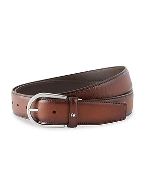 Horseshoe Leather Buckle Belt