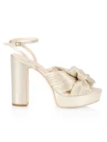 Natalia Pleated Platform Sandals