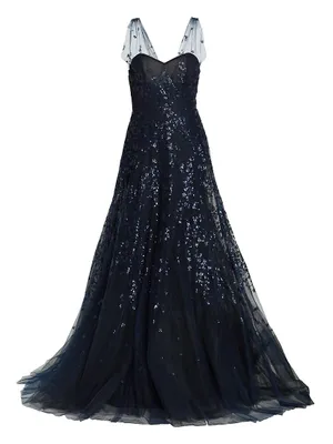 Sequined Tulle Gown