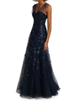 Sequined Tulle Gown