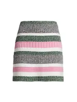 Striped Cashmere Mini Skirt