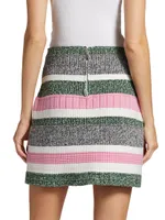 Striped Cashmere Mini Skirt