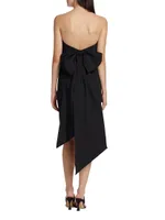 Strapless Silk Faille Bow Dress