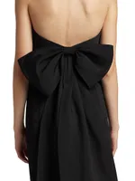 Strapless Silk Faille Bow Dress