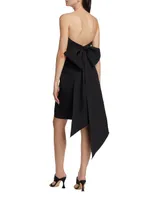 Strapless Silk Faille Bow Dress