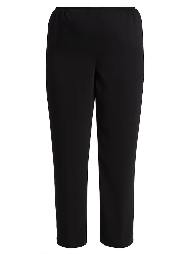 Suzette Crepe Straight-Leg Pants