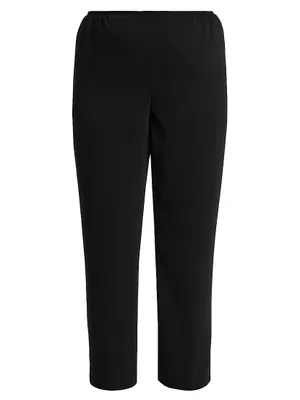 Suzette Crepe Straight-Leg Pants