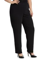 Suzette Crepe Straight-Leg Pants