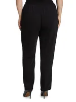 Suzette Crepe Straight-Leg Pants