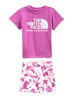 Baby Girl's 2-Piece Cotton Summer Top & Bottom Set