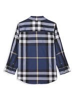 Little Boy's & Boy's Check Stretch-Cotton Shirt