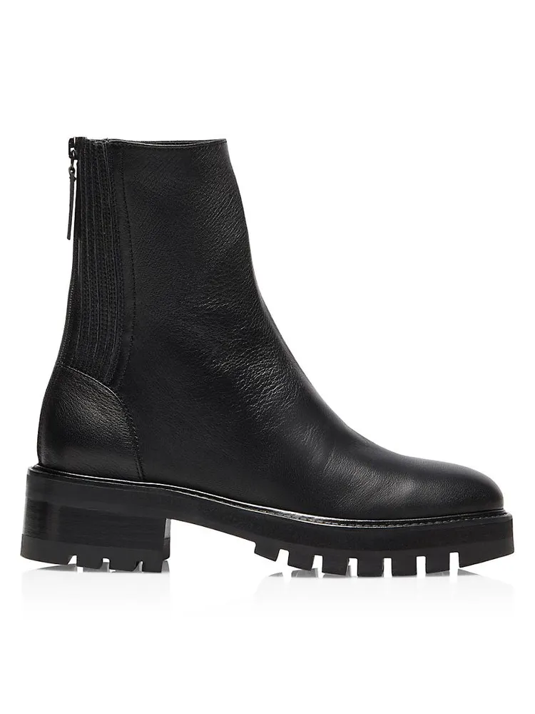 Saint Honore Leather Combat Booties