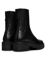 Saint Honore Leather Combat Booties