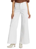 Le Palazzo Stretch Wide-Leg Flare Jeans