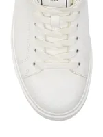 B Bold Logo Leather Low-Top Sneakers