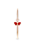 Happy Hearts Wings 18K Rose Gold & Diamond Bangle