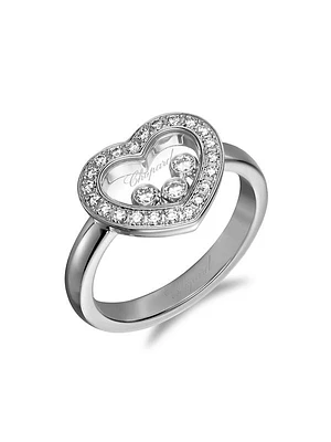 Happy Diamonds Icons 18K White Gold & Diamond Heart Ring