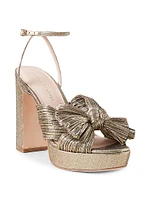 Natalia Pleated Platform Sandals