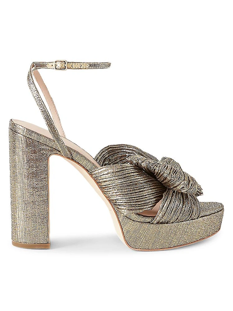 Natalia Pleated Platform Sandals