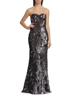 Sweetheart Strapless Sequin Gown