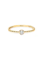 Mix & Match 18K Yellow Gold Diamond Solitaire Ring