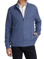 Mockneck Zip-Up Cardigan