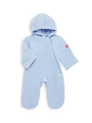 Baby Girl's Fleece Hooded Footie