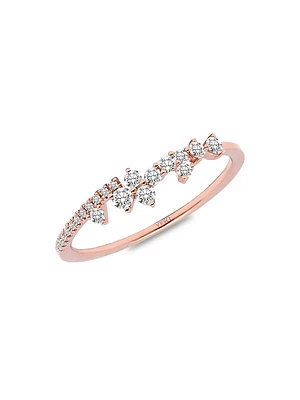 Fairytale 18K Rose Gold & Diamond Romantic Ring