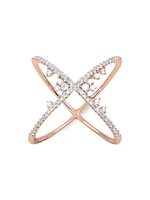 Fairytale 18K Yellow Gold & Diamond Crossed Ring