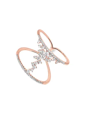 Fairytale 18K Rose Gold & Diamond Cage Ring