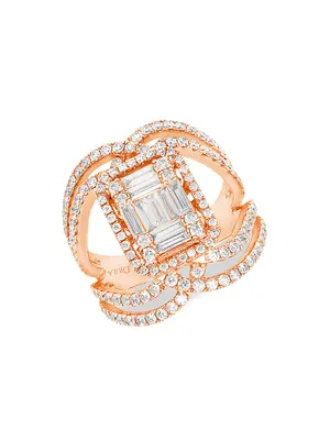 Garance 18K Rose Gold & Diamond Ring