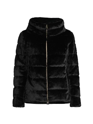 Faux-Fur Teddy Down Jacket