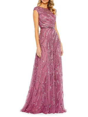 Mac Duggal Embellished A-Line Gown