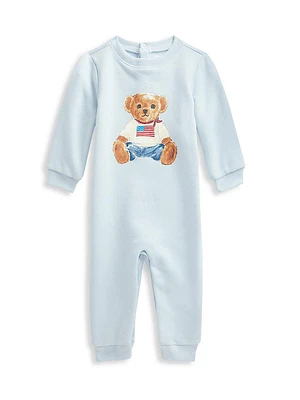 Baby Boy's Polo Bear Fleece Coveralls