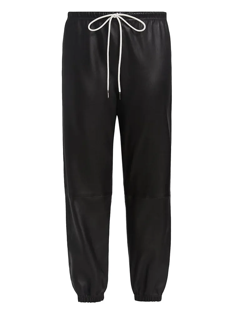 Leather Jogger Pants