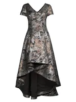 Jacquard High-Low Gown