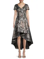 Jacquard High-Low Gown