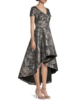 Jacquard High-Low Gown