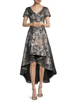 Jacquard High-Low Gown